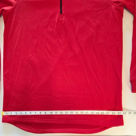 Under Armour ColdGear ¼-Zip Pullover, XL, Red w/Black Trim & Logo - Picture 4 of 10